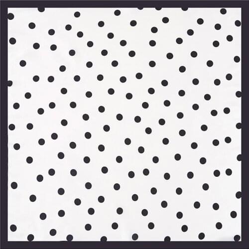 2020 60x60 Elegant dots Multipurpose women Silk twill scarf Satin square tie Hairband ladies foulard femme towel bufanda shawl