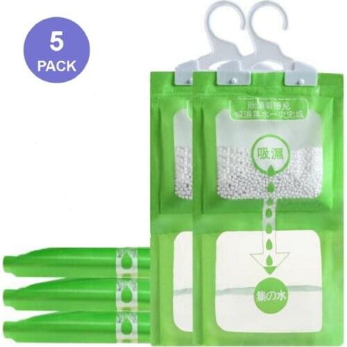 5PCS Hanging Moisture odsorbent obsorber Desiccant Bags house Wardrobe car Closet Cabinet