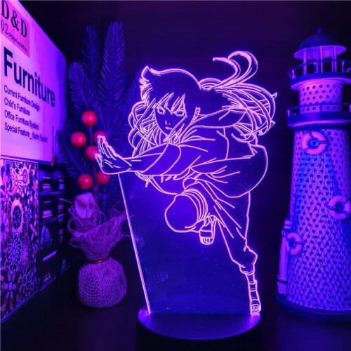 Naruto Hinata Acrylic 3d Lamp Anime Led Night Light for Bedroom Decor Table Lamp Naruto Shippuden Lampara Child Light Manga Gift