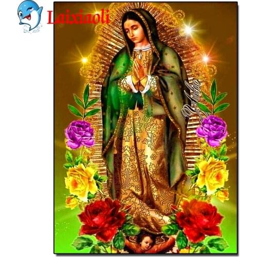 Diamond painting Virgin and Child of Kazan Orthodox Christian Icon 5d square round diamond mosaic set diamond embroidery sale