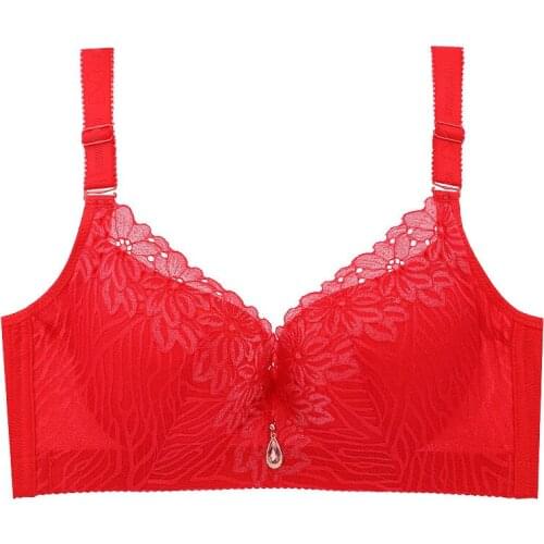 Fat mm plus fertilizer to increase underwear large size bra thin section gather adjustment CDE big cup big size bra