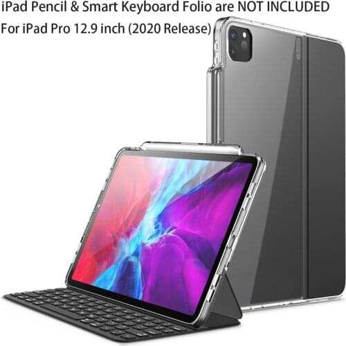 For iPad Pro 12.9 Case (2020) [ONLY Compatible with Official Smart Keyboard Folio] I-BLASON Halo Hybrid Cover with Pencil Holder