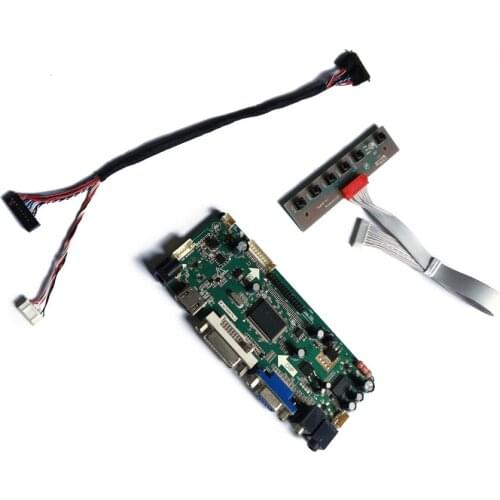 For LTN140AT01/LTN140AT02/LTN140AT07/LTN140AT08 1366*768 LVDS LED 60Hz screen 40-Pin VGA+DVI display controller board kit