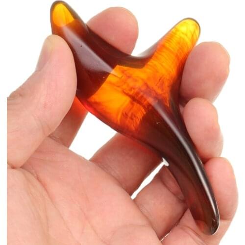Foot Massage GuaSha Scarping Tool Amber Resin Wax Triangle Feet Relaxing Acupuncture Shiatsu Foot Care Health Care Tool