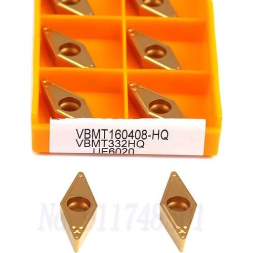 10pcs VBMT160404 US735 UE6020 VP15TF VBMT160408 US735 UE6020 VP15TF CNC Turning Tools Carbide Inserts, For Steel,Stainless Steel