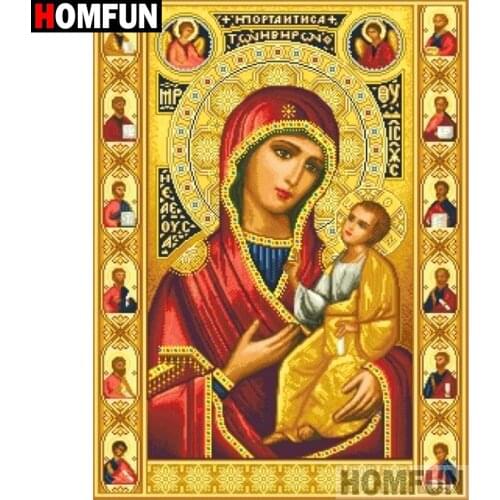 HOMFUN Full Square/Round Drill 5D DIY Diamond Painting "Religious Jesus" Embroidery Cross Stitch 5D Home Decor Gift A16456