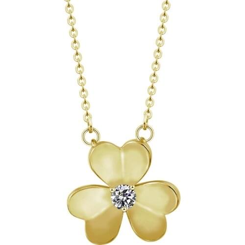 Lucky Three Leaf Clover Necklaces Irish Shamrock Pendants For Women Bohemia Jewelry Charm Chain Collier Saint Patrick Day Gift