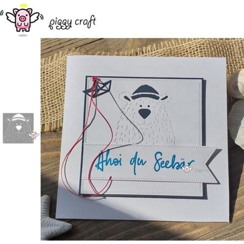 Piggy Craft metal cutting dies cut die mold Hat bear background Scrapbook paper craft knife mould blade punch stencils dies