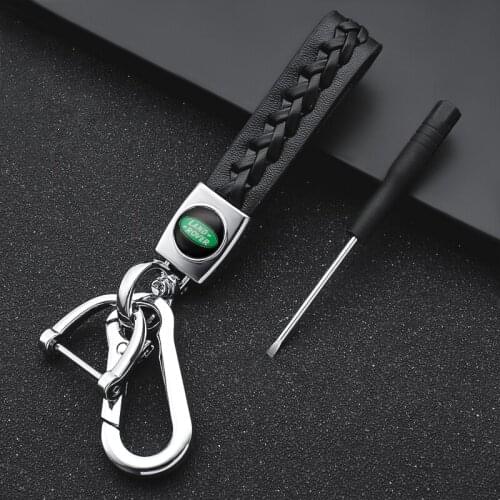 3D Metal+Leather Car Keychain Key Chain Auto Interior for Land Rover Range Defender Discovery 1 2 3 Freelander 2 Santana