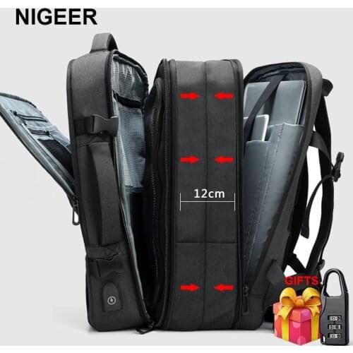 Multifunction Travel Backpack Expansion for Business Male Mochila USB Charging 15.6" Laptop Backpack Large Capacity backpack
