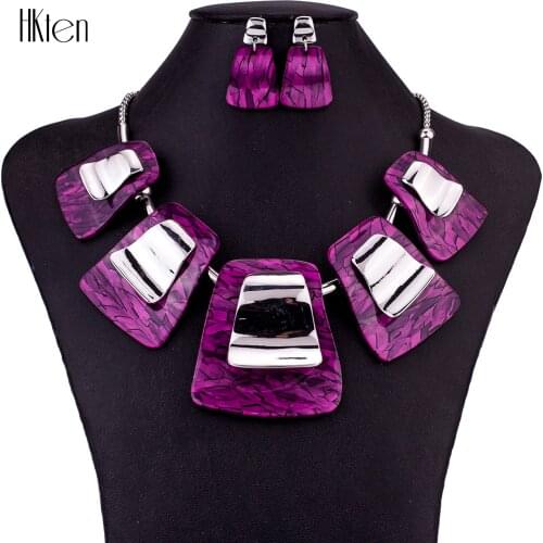 MS1504681 Fashion Jewelry Sets High Quality Necklace Sets For Women Jewelry Multicolored Resin Alloy Unique Design Party Gift