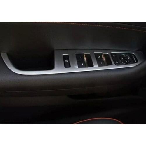 4Pcs Car Door Armrest Window Lift Button Switch Frame Trim Styling Sticker For Hyundai Sonata 9TH LHD 2015 Car-covers