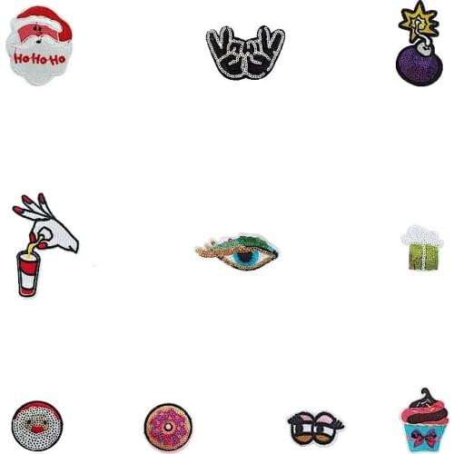 Sewing Clothes Patch High Quality Iron On Patches Embroidery Applique Motifs Garment Stickers Christmas Ornaments Accessory