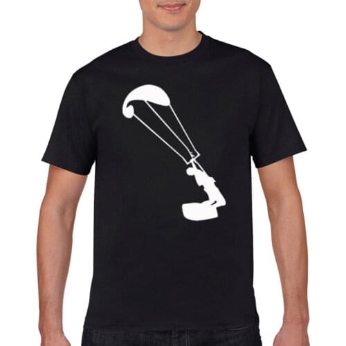 New cool T-shirt kite surfing fashion t-shirt mens printing summer new short sleeve cotton mens fun T-shirt Unisex cool top