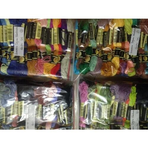 New two label High Quality Embroidery cxc Threads Similar DMC 1 Lot=50 Skeins Cross Stitch Floss +your colors