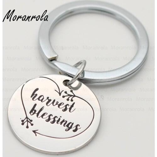 New arried "Harvest Blessings"Jewelry Thanksgiving copper Necklace Keychain Thanksgiving Necklace Thanksgiving Jewelry