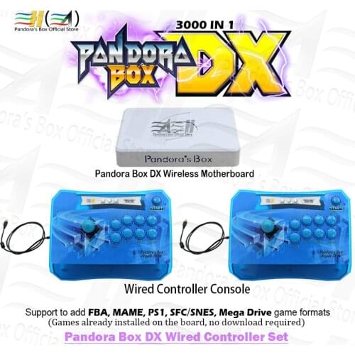 Pandora Box DX 2 Players Wired Controller Set 3000 in 1 arcade stick controller plug and play Can save game progress High score