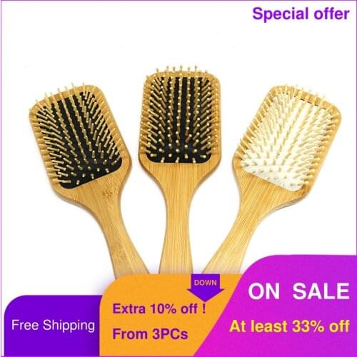 DREWTI Healthily All-bamboo Hair Brush Air Cushion Comb, Massage The Scalp To Promote Blood Circulation,Improve Hair Growth