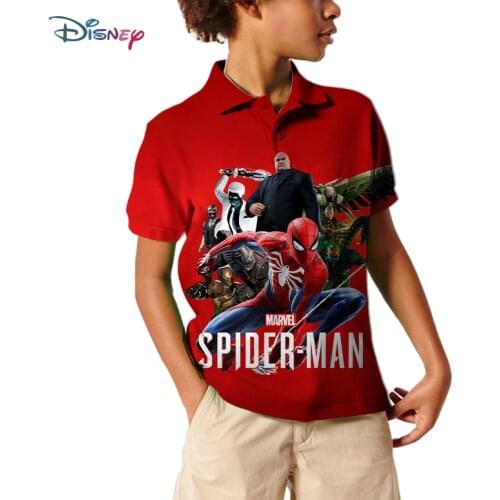 Boy Girl Kids 2021 New Spider Fashion Boys girls Children 3D Printed Polo shirt Summer Short Sleeve Casual Cool Polo shirt