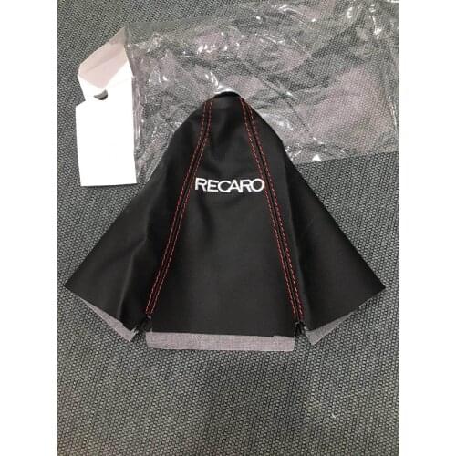Recaro PVC Shift Lever Knob Boot Cover Shift Knob Collars With Red Stitching