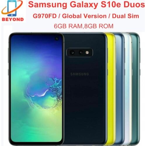 Samsung Galaxy S10e Duos G970FD 6GB RAM 128GB ROM Dual Sim Global Version Exynos Octa Core 5.8' NFC Fingerprint Mobile Phone