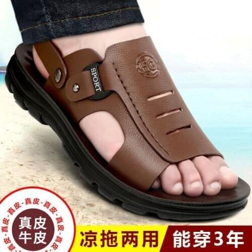 Sandals Summer New Antiskid Shoes Sandals Leather Sandals Mens Shoes Sandalias Hombre Chaussure Homme