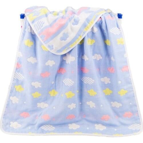 Pure cotton six layer gauze boy quilt towel covered baby blanket, baby cotton bath towel