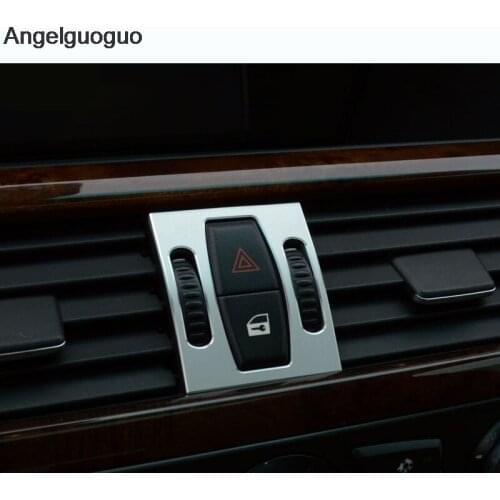 Car styling Interior Front air conditioner outlet Decorative Frame Cover Trim For BMW 5 series E60 2006-2010