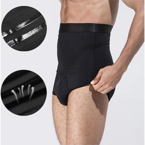 Waist Trainer Body Shaper Curve Shapewear Men Corset Slimming Underwear Belt Silicone non-slip high waist slim-fit briefs