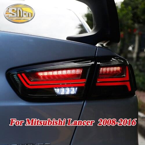 Rear Lamp + Brake Light + Reverse Light + Dynamic Turn Signal Car LED Taillight Tail Light For Mitsubishi Lancer 2008 - 2015