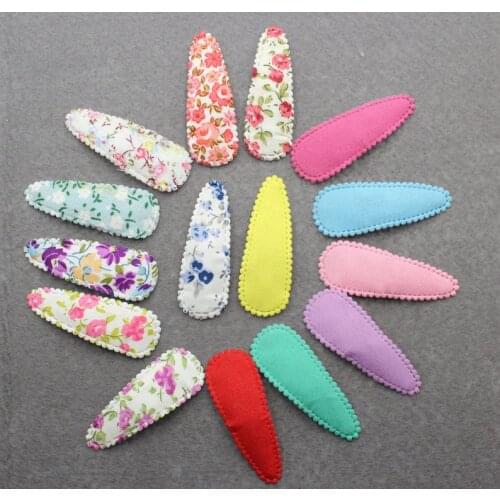 50pcs pack fabric Snap Clip coloful floral Hair clips,Hair Accessoies,Fabric covered hairpins for girls,Snap Clip, Hair Clips