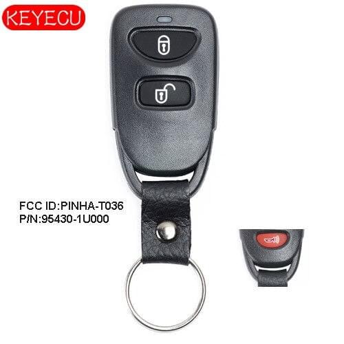 Keyecu Replacement Remote Key Fob 2+1 Button 315MHz for 2009-2013,Rio 09-11 Kia Sorento FCC: PINHA-T036 , P/N: 95430-1U000
