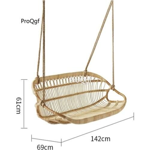 Prodgf 1 Set 142*61*69cm two people seat Rattan Hanging Chair