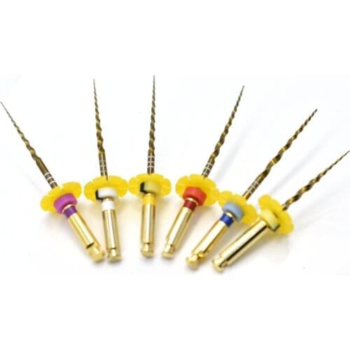 10 boxes Dental Instrument Heat Activated Rotary Super Files Golden Canal Root Files Endodontic Nickel Dentistry tool