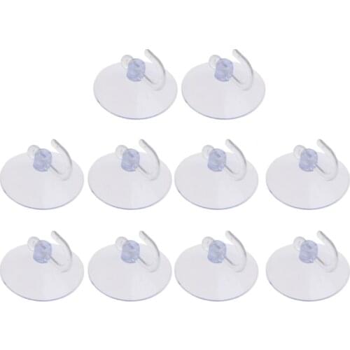10PCS Glass Window Wall Strong Suction Cup Hooks Hanger Kitchen Bathroom door L4MF