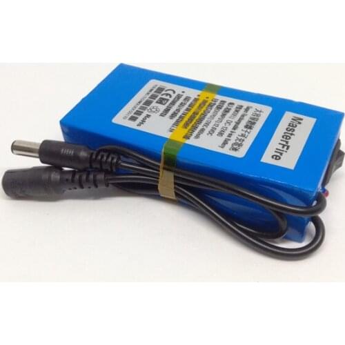 10pcs/lot Portable DC 12V 4800mAh Battery Rechargeable Lithium-ion Batteries Pack with Power Charger For CCTV Camera DC-12480