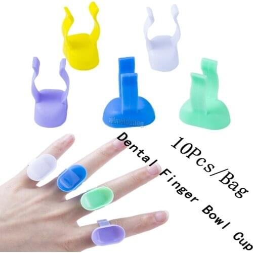 100pcs Dental Bowl Cup Dish Prophy Ring for Dentist Professional Dental Tools Teeth whitening Mixing Handy Finger Cup