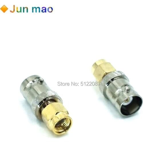 2PCS SMAJ/BNCK RF Linker All-copper SMA Bus-to-Bus BNC Bus High Frequency Connector