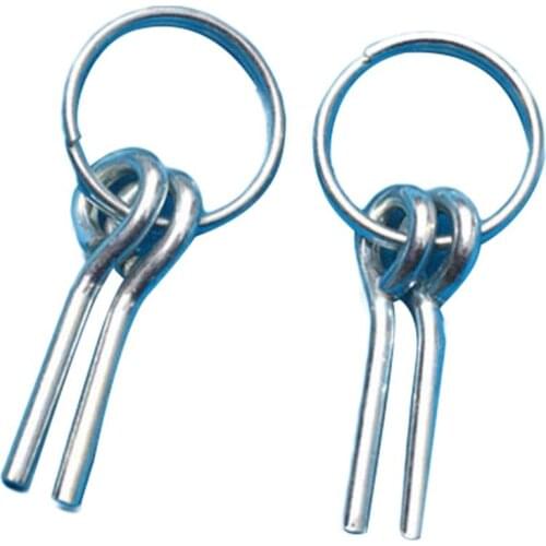 Metal Awning Tent Poles Rings with 2 Pins Ultralight Nails Ring Needle Ring for Outdoor Camping Hiking Travel Accessories 2pcs