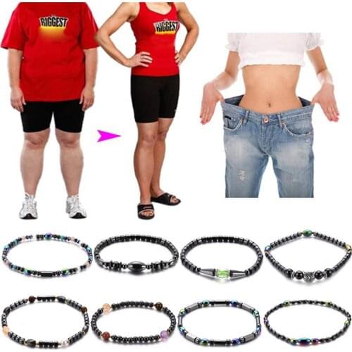 2021 Hot 1PC Anklet Weight Loss Magnet Colorful Stone Magnetic Therapy Bracelet Product Slimming Health Care Jewelry Party Gift