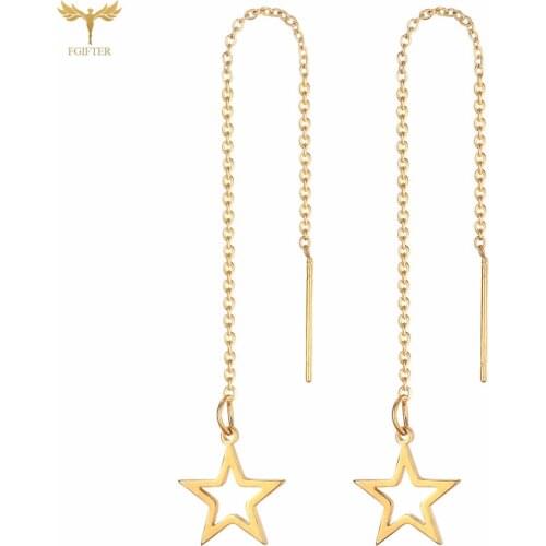 2021 Womens Long Drop Earrings Unusual Earrings Star Pendant Ear Line Dangling Womens Long Chain Tassels Wedding Jewelry