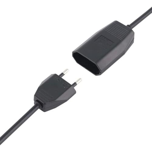 2Pin 4.0mm EU TO EU Plug Power Extension Cable Cord European Germany Power Cables EU Male Female Extended Conversion Line