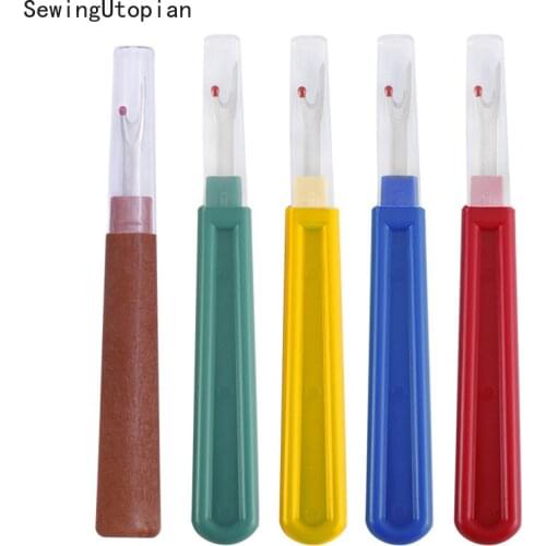 5PCS Plastic Handle Craft Thread Cutter Seam Ripper Stitch Unpicker Cross-Stitch Sewing Thread Remover Embroidery Tools