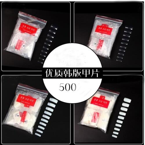 500 Pcs Hot Full Cover White Short False Nail Art Design Tips French Acrylic Polish UV Gel Sticker Salon Design Manicure Tools