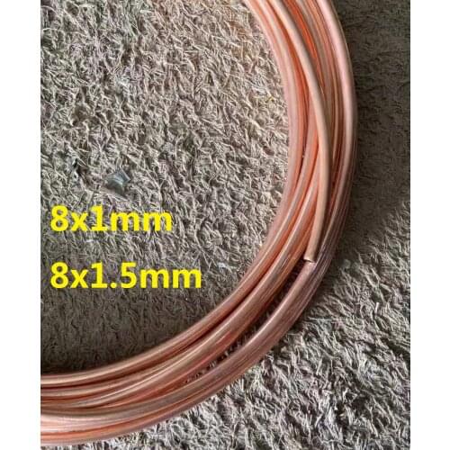 8x1mm 8x1.5mm 8mm od air conditioner T2 copper tube coiler Purple copper pipe cooling coil coiled-cooling pipe cold coil