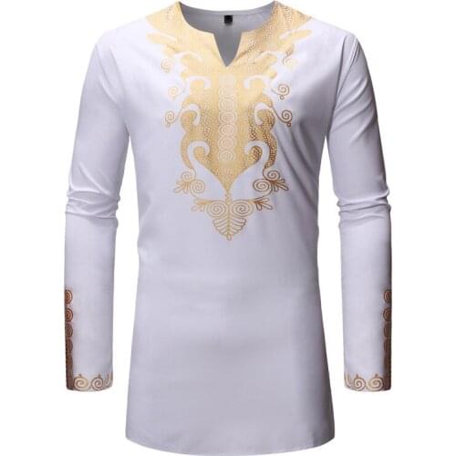 African Dashiki Men Shirt 2020 Brand Slim Fit Long Sleeve Men African Clothes Hip Hop Hipster Camisa Masculina Africa Clothing