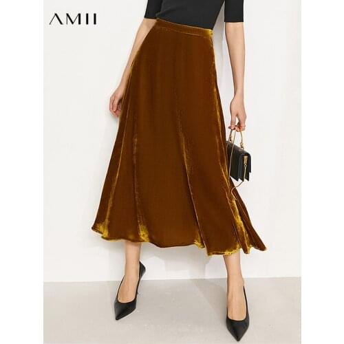 Женские юбки макси Amii China At AliExpress