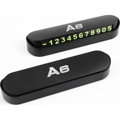 Car Styling for Audi A6 Temporary Parking Card Sticker Phone Number Card Plate Accessories
