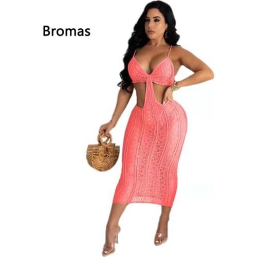 Bromas Solid Summer Dresses