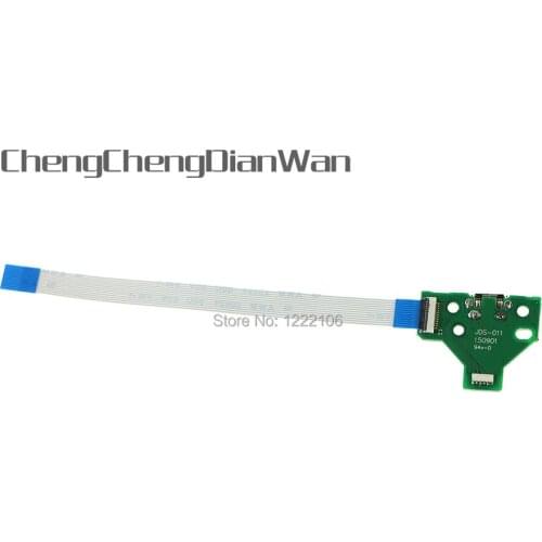 ChengChengDianWan 3sets For PS4 12Pin USB Connector LED Charging Charger PCB Board For Ps4 Controller + Power Cable